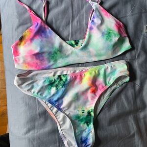 Colorful Tie-Dye Bikini Set